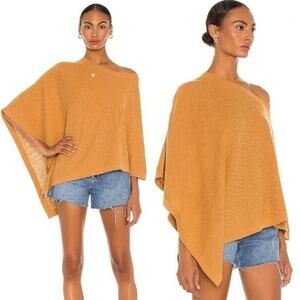 Lovers + Friends Revolve Granger Poncho In Camel Knit Oversized Women’s Sz XS
